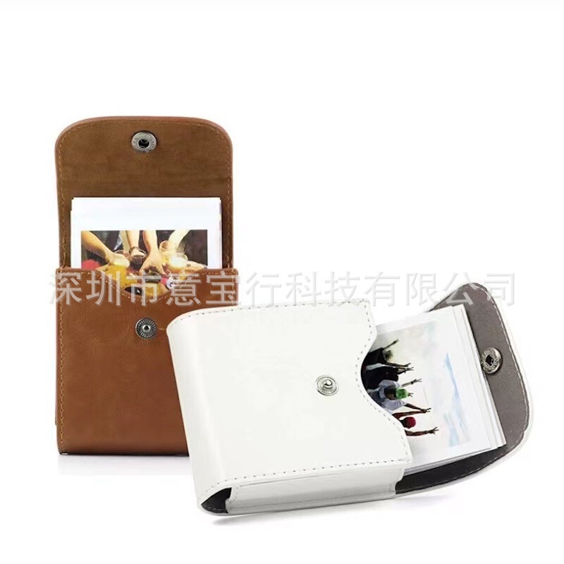 Suitable for Polaroid ins retro style 3/4-inch photo storage bag black and white coffee 3 colors Suitable for Polaroid ins retro style 3/4-inch photo storage bag black and white coffee 3 colors