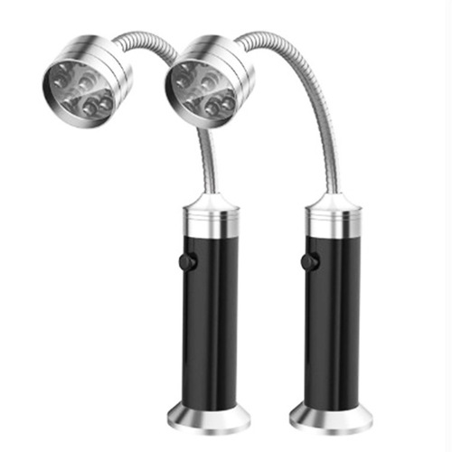 Cross-border 9LED flashlight with magnet hose barbecue light bendable car repair work light emergency lighting