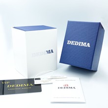 2025高档时尚蓝色加强加硬仿皮纹PU皮枕头手表包装盒工厂现货直供