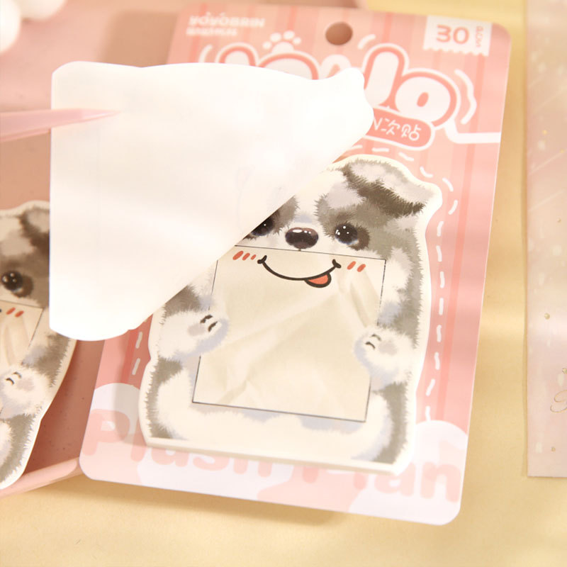 Papel Sr. Tarjeta de espalda N veces pegada pelusa serie de dibujos animados adorables estudiantes notas de escritorio notas de papel