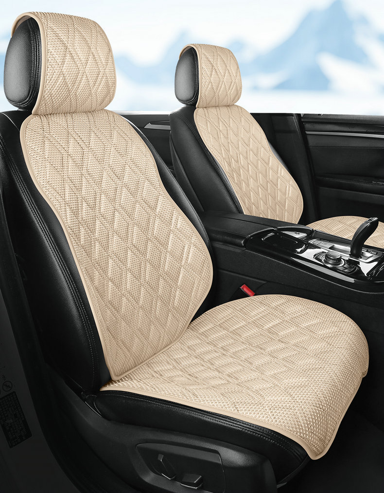 New car seat cushion made of ice silk, breathable and skin-friendly, comfortable seat cover, high-end seat cover, suitable for all seasons