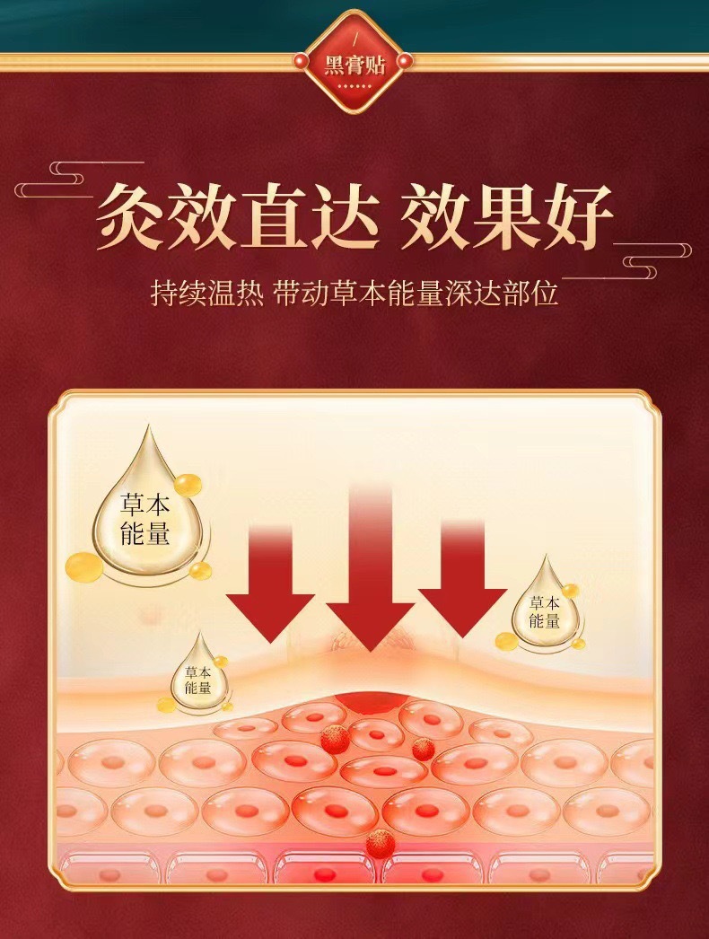 Self-Heating Ginger Moxibustion Patch for Neck Shoulder Waist and Legs 10 Patches Per Bag specifications