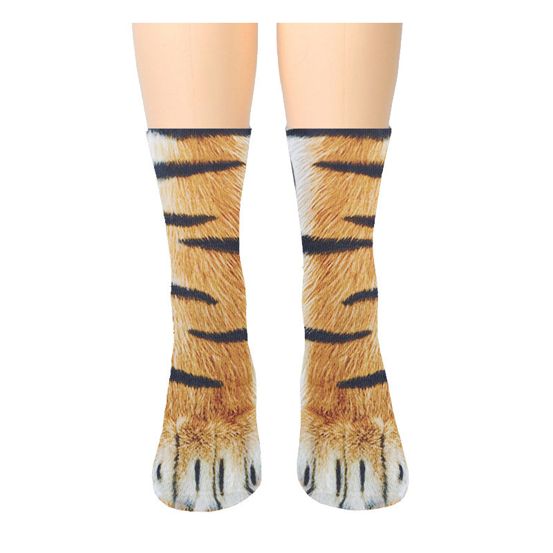 Tiktok popular 3D animal calcetines Impresión digital simulación calcetines gato y perro diversión divertida personalidad niños adultos al por mayor