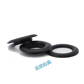 供应彩色塑料蓬圈手扣气眼透气扣带螺牙可调塑胶鸡眼扣手按免机台