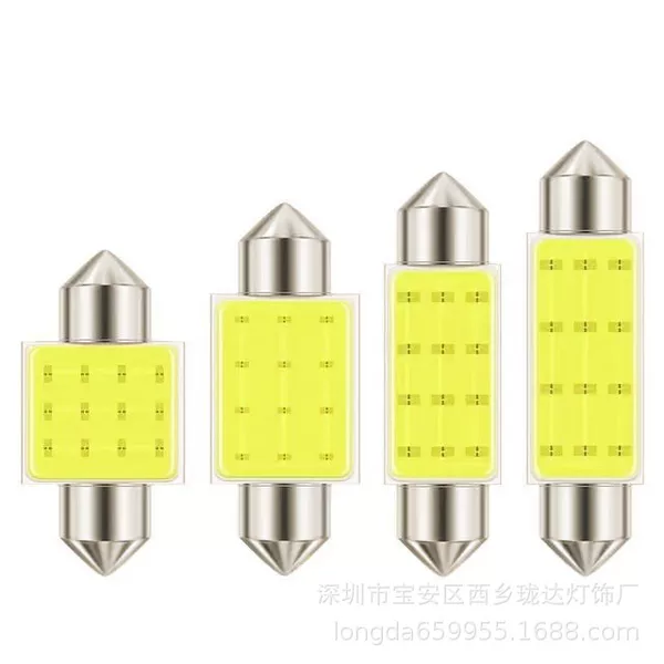Supply car LED double tip roof light COB 31/36/39/41MM 12SMD car compartment light car license plate
