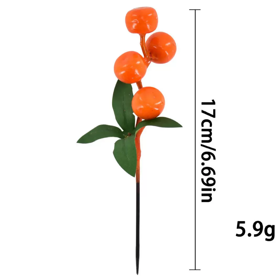 定制仿真桔子果实插枝家居布置桔子果装饰品客厅摆件泡沫仿真水果