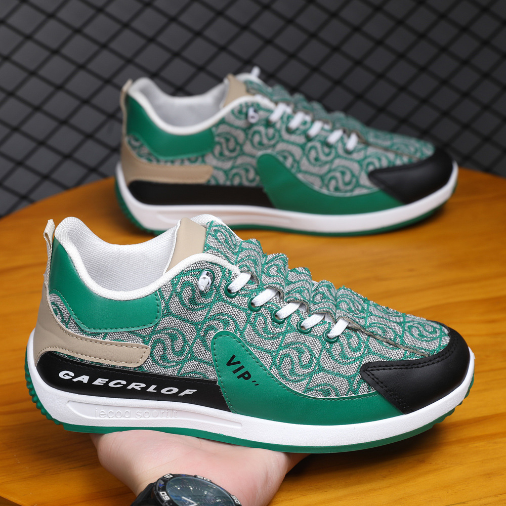 Zapatos de hombre 2025 otoño nuevo estilo transpirable hombre cómodo ocio tendencia deportiva de suela gruesa zapatos de papá perezoso tendencia para hombre