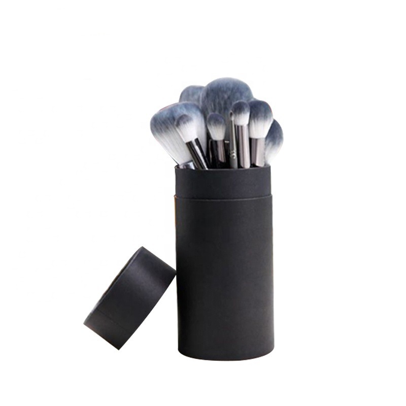 出口定制印刷化妆刷粉扑圆筒纸筒纸罐彩盒包装