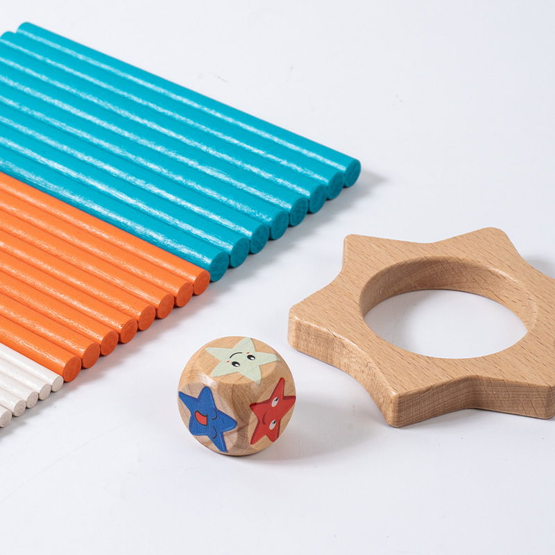Juego colorido para niños palo de madera rompecabezas juego de escritorio bombeo equilibrio palo de madera inteligencia desarrollo juguete interactivo