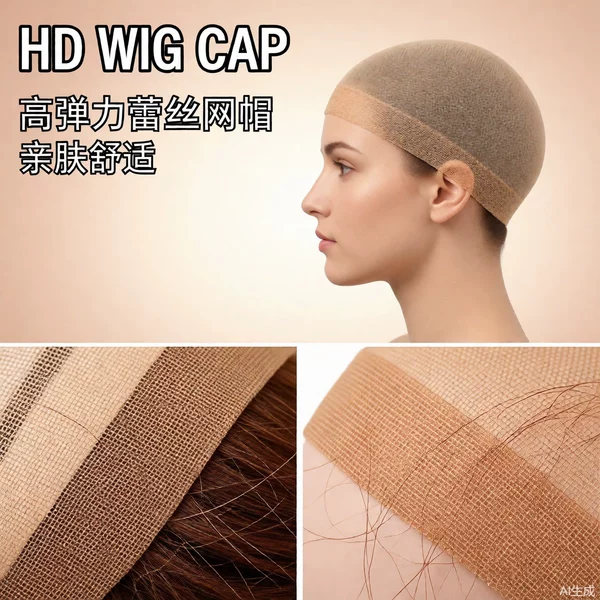 Factory Direct Sale Transparent Hair Cap Wig Cosplay Accessories High Elasticity Mesh Cap Hd Model High Elasticity Invisible Cross-Border Non-Slip