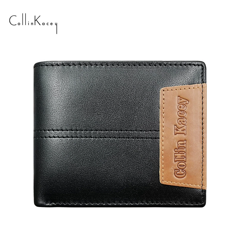 Retro leather wallet, short card holder, city style, top‑layer cowhide, compact 13×11×3.5 cm