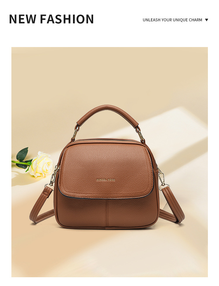 High Quality Women's Casual Backpack With Lychee Pattern Handbag For Commuting Women_voghion.com