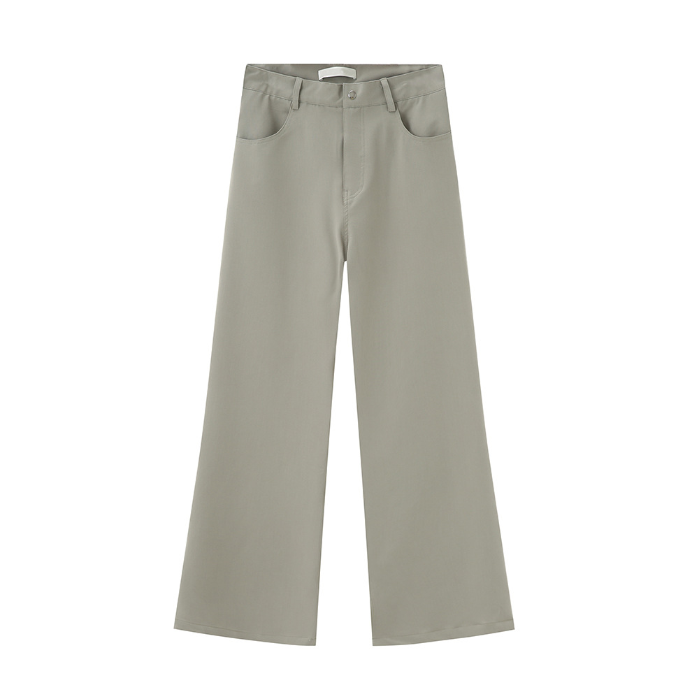 MTLCLOTHES Hombres| Coreano de estilo de lujo ligero sensación de colgaje minimalista de color sólido delgado versátil ligero de negocios pantalones de tendencia image 7