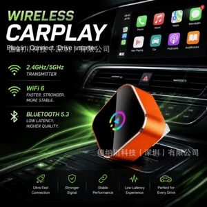 Naqillidən Simsizə Carplay Android Auto Adapteri 2-si 1-də Ağıllı Box