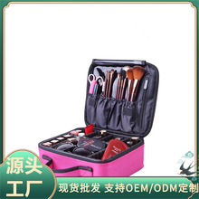 手提隔板大号化妆箱专业大容量多层化妆师跟妆纹绣美甲美容工具箱