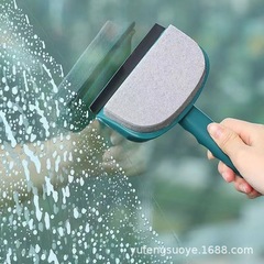 Factory Wholesale Household Dual-purpose Scraper and Wiper Window Cleaning Brush with Multi-function Long Handle for Dining Table and Windows