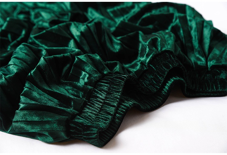 Abbigliamento donna gonna in velluto a rombi a cinque colori gonna a pieghe a fisarmonica lucida per donna lunghezza media autunno e inverno 2024_voghion.com