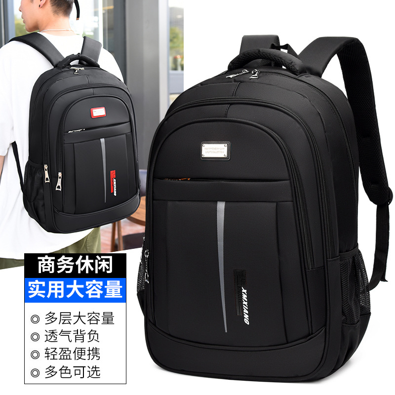 Mochila de negocios para hombre de gran capacidad, diseño simple y elegante, ideal para viajes o trabajo