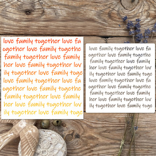Handbook Painting Masking Board Cut Out Engraving Template Decoration Love Family Togehter Drawing Mold