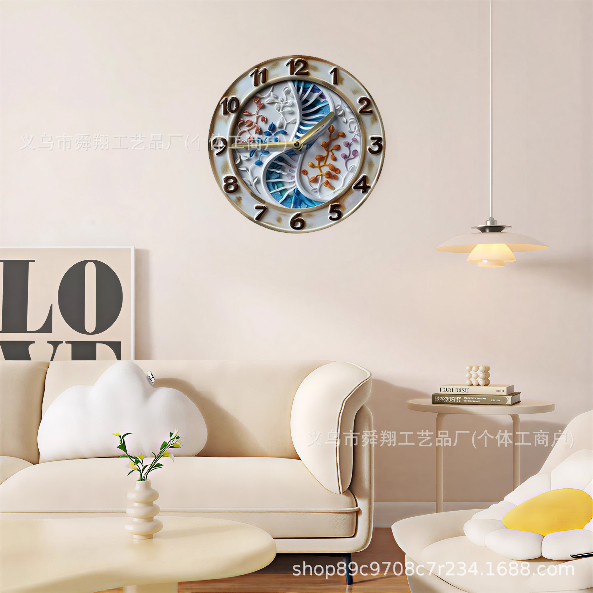 Cross-Border Best-Selling Hot Item 12inch Round Silent Wall Clock Simple Creative Clock for Living Room Bedroom Home Use