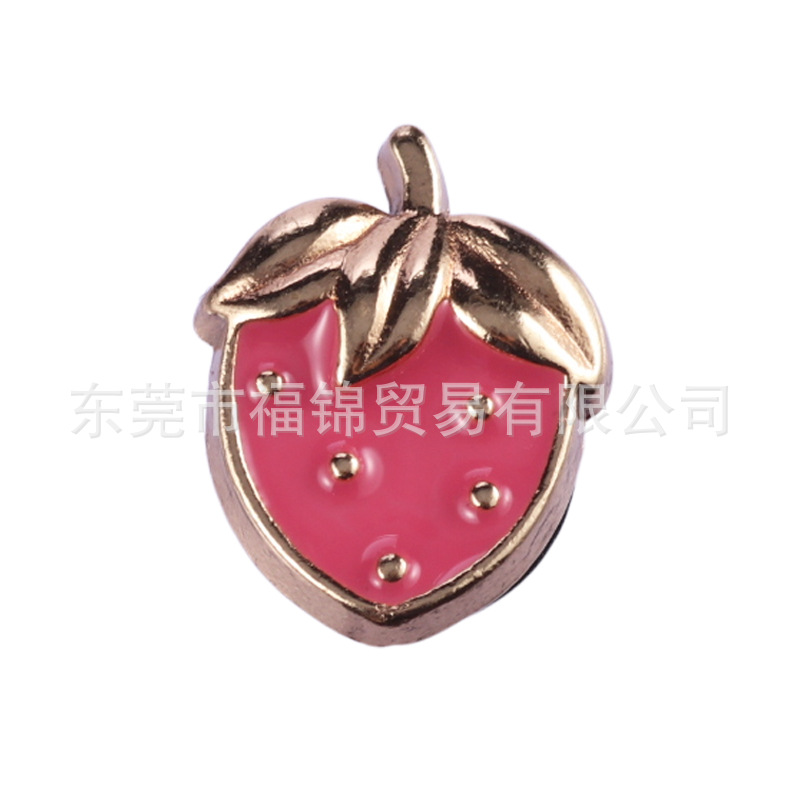 Nuevos accesorios de zapatos de hormigón, botones de zapatos de fruta metálica, accesorios de zapatos de flores del centro comercial