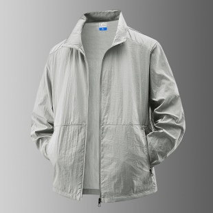 Stand Collar Quick-Drying Ice Silk Sun Protection Clothing Summer Outdoor Men's Season Breathable Sun Protection Clothing Men's Jacket New Style
