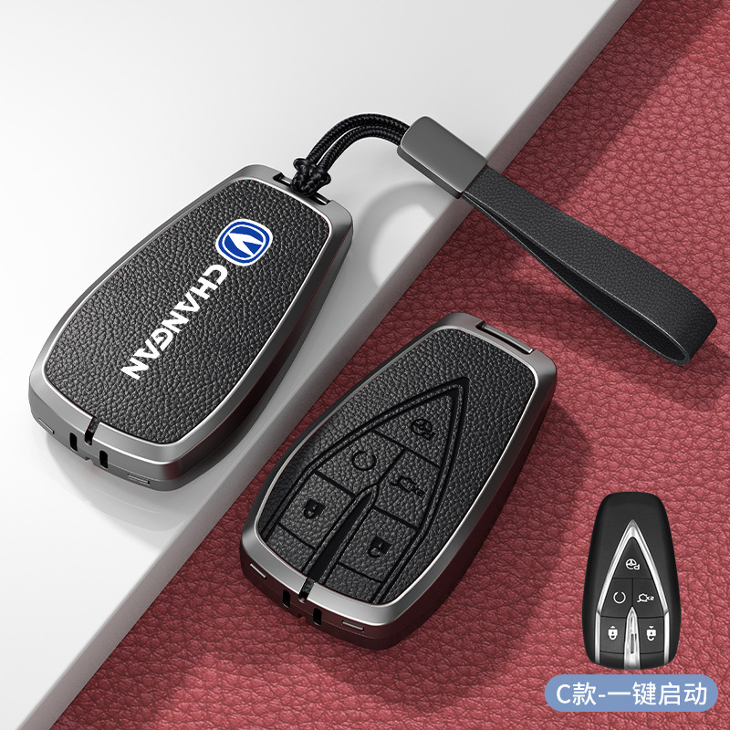 모델 C 스마트 5버튼 노블 블랙 아연 합금 쉘 + 핸드 스트랩