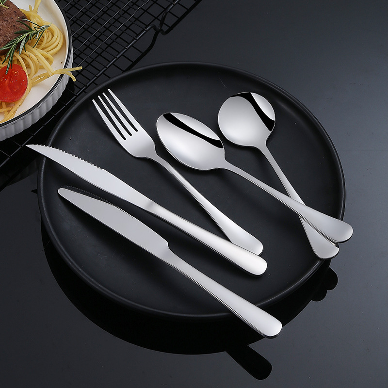 Stainless Steel Long Handle Spoon And Fork For Adults And Kids_voghion.com