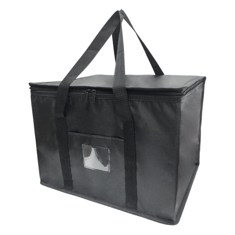 Bolso de compras negro exclusivo transfronterizo de tela Oxford bolsa térmica al por mayor bolsa de hielo al aire libre bolso de gran capacidad