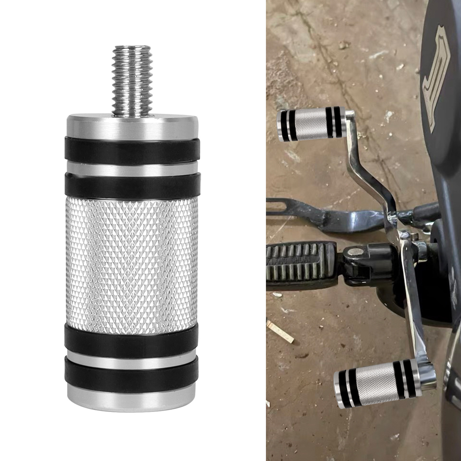 Motorcycle Modification Accessories Black Electroplated Knurled Gear Lever Head Gear Lever Glue Gear Head Embossed Gear Head