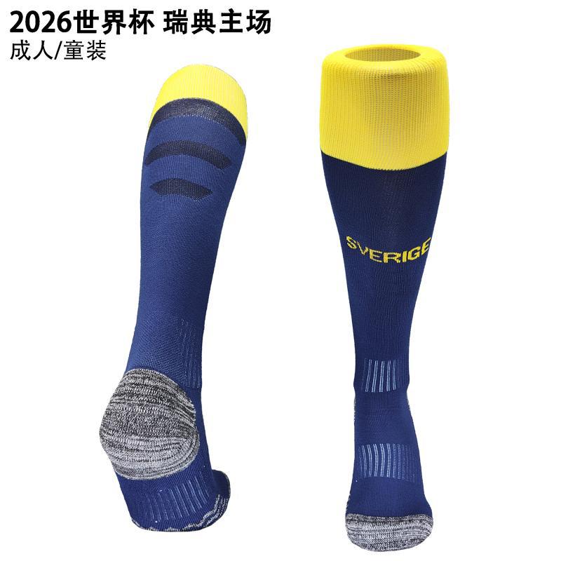 26 club tailandés Copa del Mundo calcetines de fútbol para hombres toallas profesionales sobre la rodilla antideslizante calcetines gruesas para adultos y niños