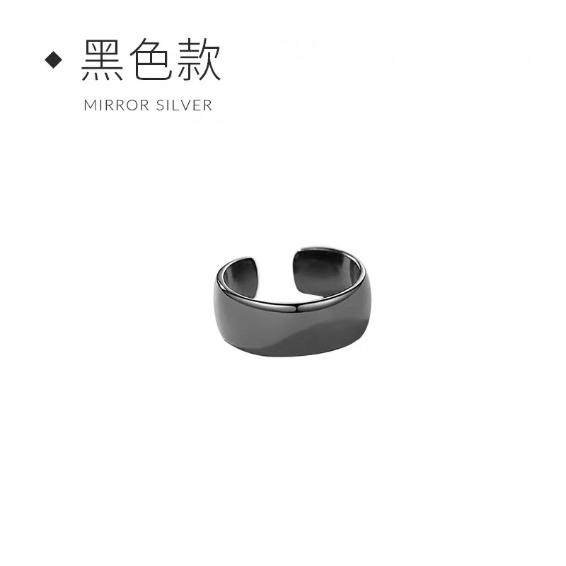 925 sin orejas perforadas pellizco de plata esterlina de bienestar clip de hueso de oreja de cara ancha femenina Pendientes de viento frío Pendientes de ins