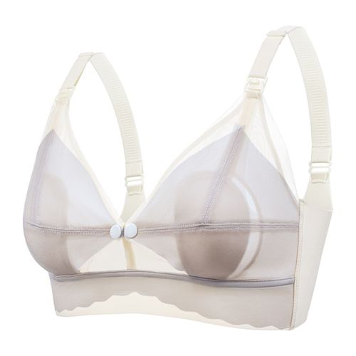Ultra-thin breathable shaping wire-free nursing bra with front closure for pregnancy breastfeeding mother's innerwear feeding bra