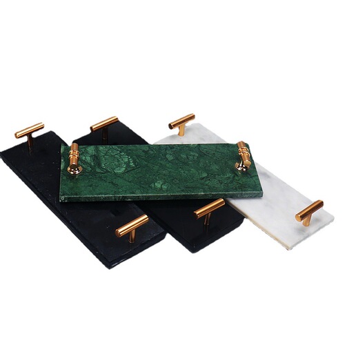 Nordic ins style marble tray tea tray cake tray jewelry cosmetics storage tray cake bathroom tray