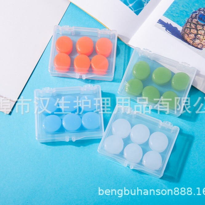 Cross-Border Supply Silicone Mud Earplugs 6 Pieces Shapeable Waterproof Noise Reduction Sleep Swimming Soundproof Earplugs Swimming Earplugs Cross-Border Supply Silicone Mud Earplugs 6 Pieces Shapeable Waterproof Noise Reduction Sleep Swimming Soundproof Earplugs Swimming Earplugs