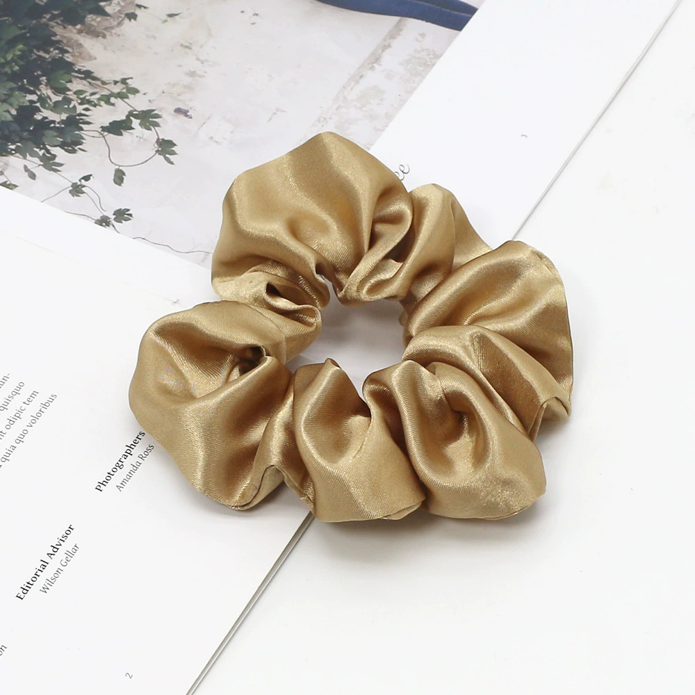 Hair Scrunchie Set, European Style, Satin Fabric, Simple Elegant Design, 6-Color Options