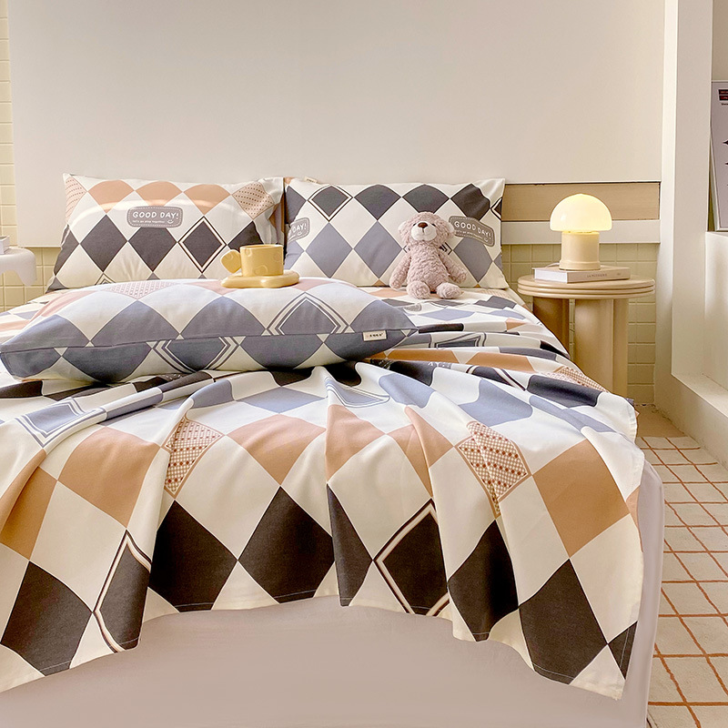 Nueva clase A algodón floral viejo y grueso sábana gruesa de una sola pieza de algodón puro 100 ropa de cama individual de dormitorio de primavera y verano de tres piezas