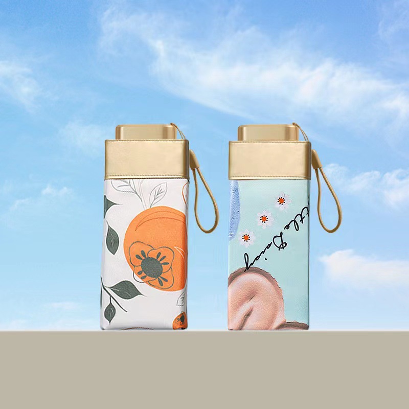 40% Parasol card Sunscreen ultraviolet-proof Small Portable Sunshade fold Mini fresh