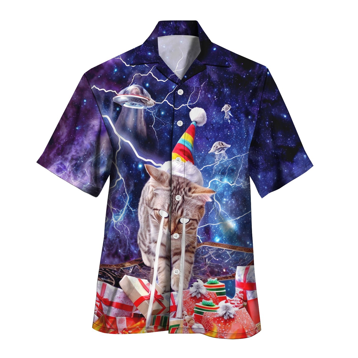 Comercio exterior transfronterizo AliExpress verano nuevo estilo azul vitalidad juvenil estilo universitario camisa de cuello cubano de manga corta MB33