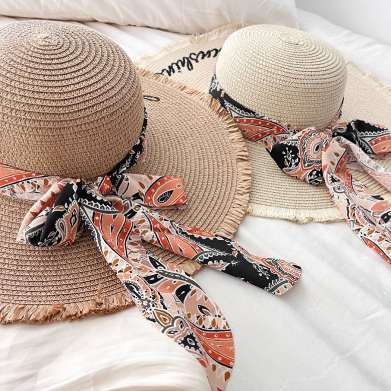 Hepburn Stil Strohhut Und Große Tragetasche Für Strandurlaube_voghion.com