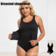 Cross-Border plus size Enhanced Buckle-Breasted Body Shaping Clothes Women's Body Shaping Abdomen Tinting Waist Tunic Postpartum Bodysuit Hip Lifting