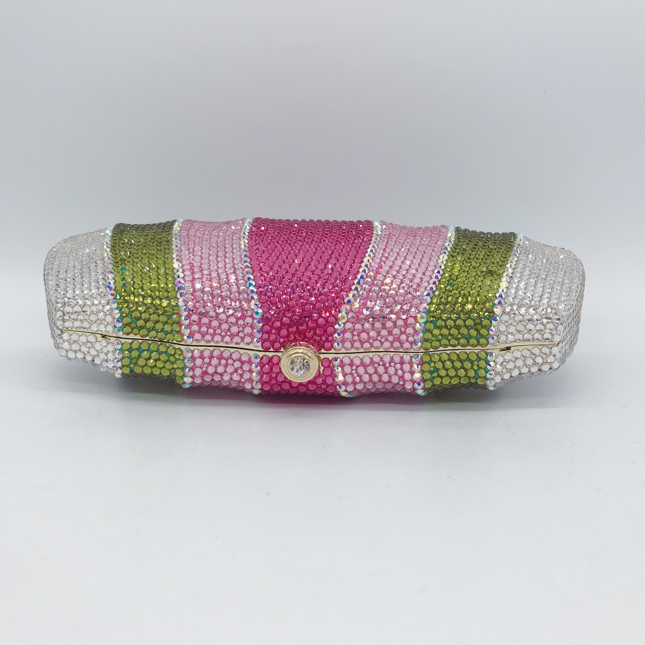 Túi clutch dạ hội nữ đính kim cương pha lê cầm tay 20.5×8.5×5 cm — Màu cầu vồng chi tiết 1