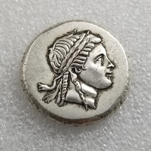 Antique crafts Greek portrait coin copper silver plated do old silver dollar silver cake wholesale #7009