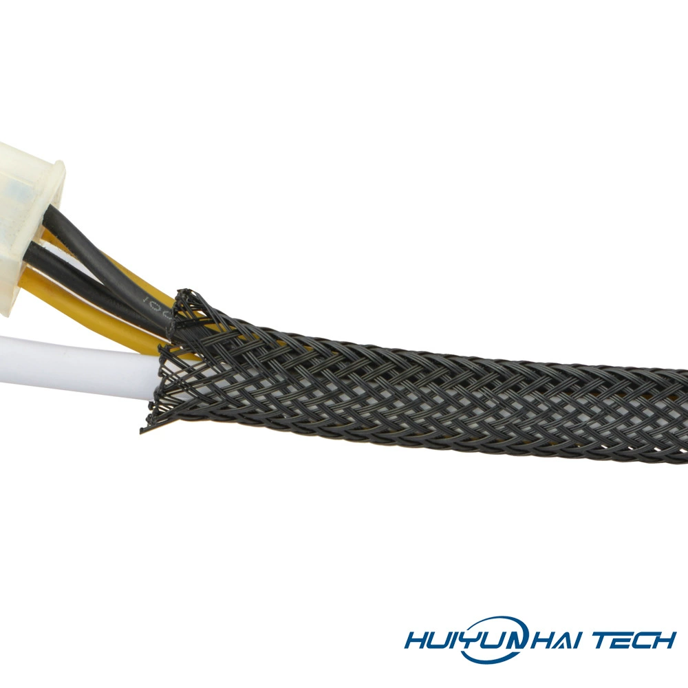 [Завод прямых поставок] Черный огнестойкий охраны окружающей среды ПЭТ плетеная сетчатая трубка