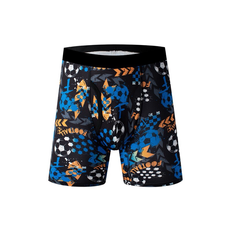 Summer new men's underwear long boxer pants ice cool and comfortable simple seamless breathable sports pants factory direct supply