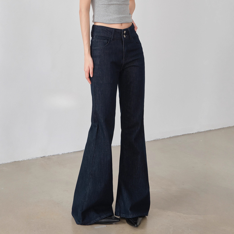 Original Color Stretch Micro-Flared Jeans for Women 2025 New Slim Fit and Drapey Versatile Non-Stick Leg Horseshoe Pants