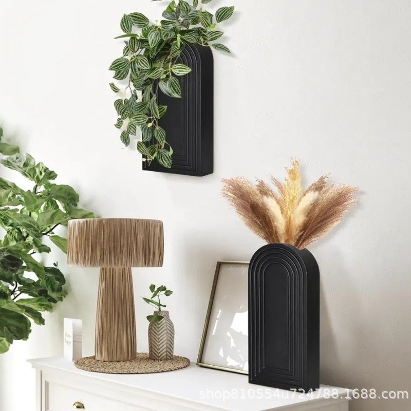 クロスボーダー木製壁掛け植木鉢ラック屋内収納装飾ラックドライフラワーラック緑植物コンテナ浴室花瓶ラック|undefined