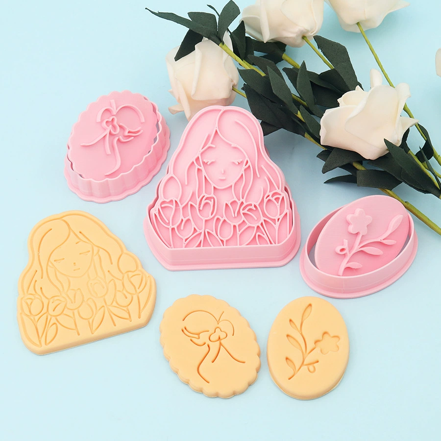 Весенняя формочка для печенья в виде Cookie Goddess' Day Sims Tulip печенье с глазурью 3D, штамп для выпечки