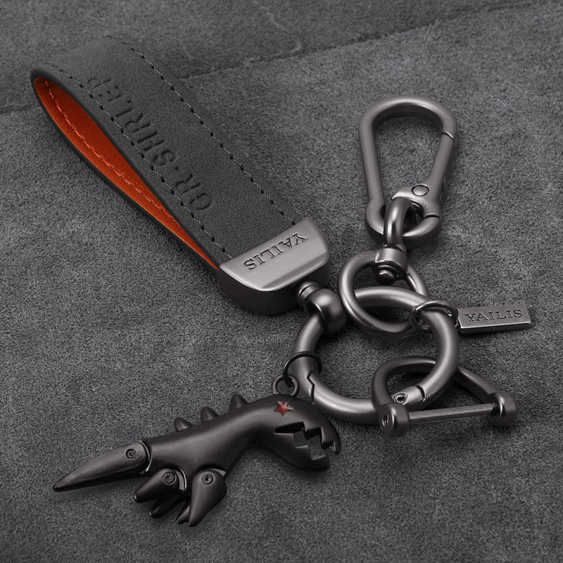 블랙 스웨이드 + 허리 매달려 + 검은 작은 공룡 [D 버클 보내기]]