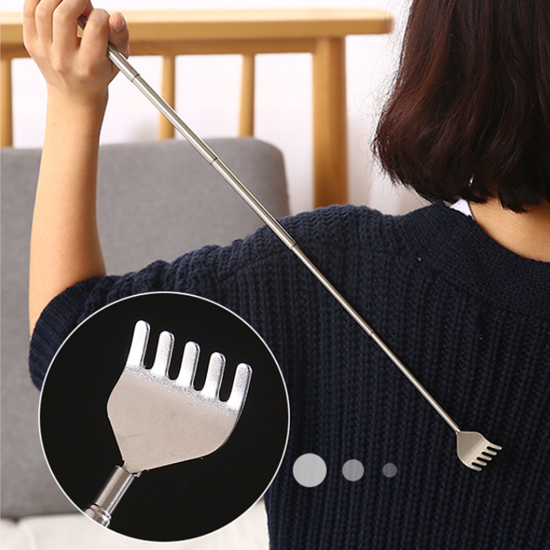 Stainless steel tickle steel pen-type retractable tickle-scratch portable not asking for old people to scratch back rake